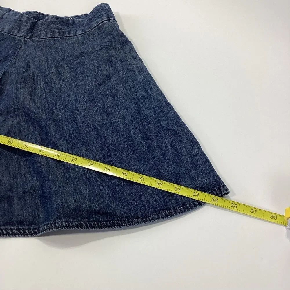 Levis Jean Mini Skater Skirt Flare Blue Denim Medium - Picture 8 of 8